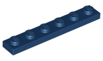Plate 1 x 6, 3666 Dark Blue N
