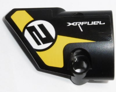 Technic, Panel Fairing # 1 Small Smooth Short, Side A with Number 2 and 'XRFUEL' Pattern (Sticker) - Set 42095, 87080pb050 Black U