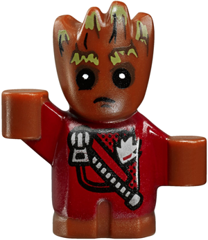 Минифигурка Lego Groot - Baby, Red Outfit with Zipper sh381