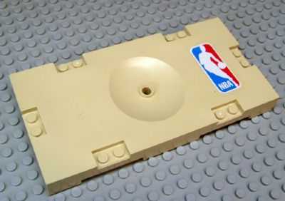 Sports Field Section 8 x 16 with NBA Logo Pattern (Sticker) - Sets 3432 / 3433, 30489pb03 Tan U