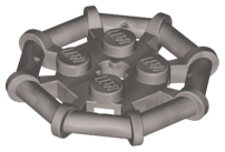 Plate, Modified 2 x 2 with Bar Frame Octagonal, Reinforced, Completely Round Studs, 75937 Flat Silver N