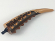 Dinosaur Tail Carnotaurus / Indominus Rex / Giganotosaurus / Allosaurus with Pin, Spikes and Reddish Brown Top with Dark Brown Side Stripes and Dark Brown and Orange Spots Pattern, DinoTailpb02c01