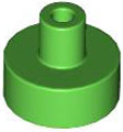 Tile, Round 1 x 1 with Bar and Pin Holder, 20482 Bright Green N