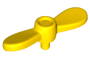 Minifigure, Propeller 2 Blade Twisted Tiny with Small Pin, 54568 Yellow U