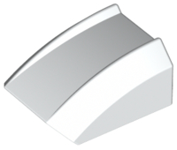 Slope, Curved 2 x 2 Lip, 30602 White N