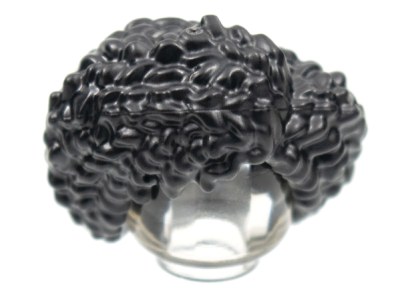 Minifigure, Hair Female Coiled, Parted Wash and Go, 78301 Black U