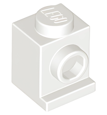 Деталь LEGO Brick, Modified 1 x 1 with Headlight 4070 (30069, 35388) White U