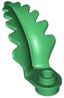 Plant Plate, Round 1 x 1 with Curved, Upright Leaf, 2682 Green U