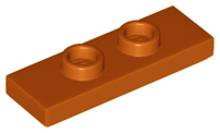 Plate, Modified 1 x 3 with 2 Studs (Double Jumper), 34103 Dark Orange U