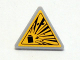 Road Sign 2 x 2 Triangle with Clip with Yellow Explosion Type 1 Pattern (Sticker) - Sets 4200 / 4201 / 4202 / 4204, 892pb022  