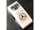 Slope, Curved 2 x 1 x 2/3 with Black Mobil 1 and Mercedes-Benz Logo on Silver Mirrored Background Pattern (Sticker) - Set 75911, 11477pb053  