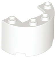 Cylinder Half 2 x 4 x 2 with 1 x 2 Cutout, 24593