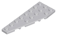 Wedge, Plate 8 x 3 Pentagonal Left, 50305 Light Bluish Gray N
