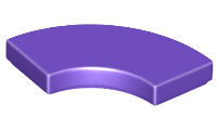 Tile, Round Corner 2 x 2 Macaroni, 27925 Dark Purple U