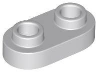 Plate, Round 1 x 2 with Open Studs, 35480 Light Bluish Gray U