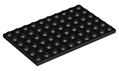Деталь LEGO Plate 6 x 10 3033 Black U