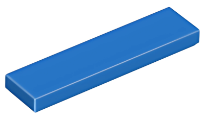 Деталь LEGO Tile 1 x 4 2431 (35371, 75703, 91143, 100687) Blue U