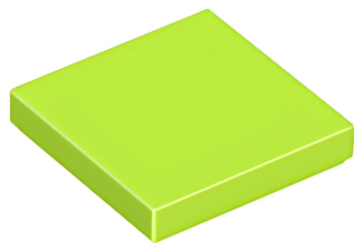 Деталь LEGO Tile 2 x 2 with Groove 3068b (1136, 63327, 78814, 88409) Lime U