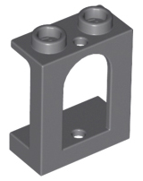 Window 1 x 2 x 2 Castle, 90195 Dark Bluish Gray N
