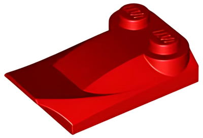 Деталь LEGO Lego Slope, Curved 3 x 2 x 2/3 with Two Studs, Wing End 47456 Red U