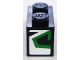 Brick 1 x 2 with Green and Black Pattern on End Model Right Side (Sticker) - Set 8898, 3004pb090R