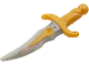 Minifigure, Weapon Dagger with Pearl Light Gray Blade, 88288c01  