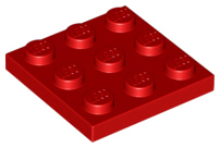 Plate 3 x 3, 11212 Red N