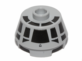 Cone 2 x 2 Truncated with Black Millennium Falcon Cockpit Pattern, 98100pb05