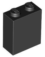 Деталь Lego Brick 1 x 2 x 2 with Inside Stud Holder 3245c Black N