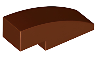 Деталь LEGO Lego Slope, Curved 3 x 1 50950 (1605, 63278) Reddish Brown U