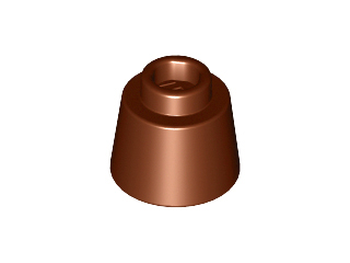 Cone 1 1/6 x 1 1/6 x 2/3 (Fez), 85975 Reddish Brown U