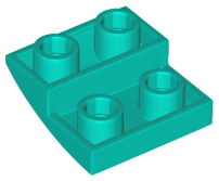 Slope, Curved 2 x 2 x 2/3 Inverted, 32803 Dark Turquoise N