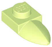 Plate, Modified 1 x 1 with Tooth Horizontal, 49668 Yellowish Green U