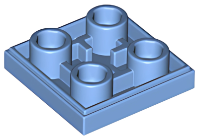 Деталь LEGO Lego Tile, Modified 2 x 2 Inverted 11203 Medium Blue U