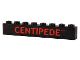 Brick 1 x 8 with Red 'CENTIPEDE' Pattern (Sticker) - Set 10306, 3008pb181