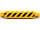 Hinge Brick 1 x 6 Locking with Black and Yellow Danger Stripes Pattern Model Right Side (Sticker) - Set 60124, 30388pb014R