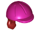 Mini Doll, Hair Combo, Hair with Hat, Long Ponytail, Side Bangs, Hole in Back with Molded Magenta Horse Riding Helmet Pattern, 92254pb02