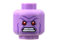 Minifigure, Head Alien Red Eyes, White Teeth, Dark Purple Cheek Lines, Angry Pattern, 3626pb2576  