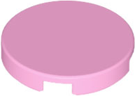 Tile, Round 2 x 2 with Bottom Stud Holder, 14769 Bright Pink U
