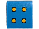 Slope, Curved 2 x 2 x 2/3 with Cushion with Bright Light Orange Buttons Pattern (Sticker) - Set 21326, 15068pb579  
