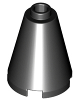 Cone 2 x 2 x 2 - Open Stud, 3942c Black U