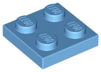 Plate 2 x 2, 3022 Medium Blue N