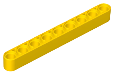 Деталь LEGO Technic, Liftarm Thick 1 x 9 40490 Yellow U