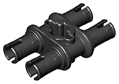 Деталь LEGO Technic, Pin Double with Axle Hole 32138 Black U