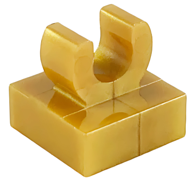 Деталь LEGO Lego Tile, Modified 1 x 1 with Open O Clip 15712 (44842) Pearl Gold N