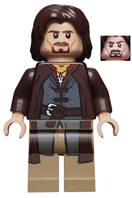 Минифигурка Lego Aragorn - Dark Tan Legs  lor017 U