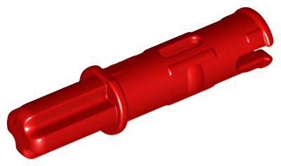 Деталь LEGO Technic, Axle 1L with Pin 2L with Friction Ridges 11214 Red N