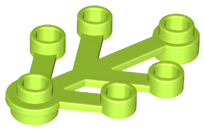 Деталь LEGO Листья дерева Lego Plant Leaves 4 x 3 2423 U Lime
