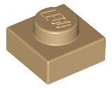 Plate 1 x 1, 3024 Dark Tan N