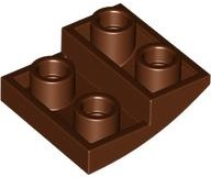 Slope, Curved 2 x 2 x 2/3 Inverted, 32803 Reddish Brown N